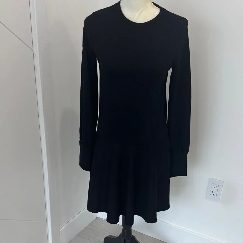 Zara Elegant Black Long Sleeve Dress